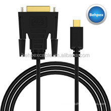 USB C To DVI Cable,USB 3.1 Type C to DVI 6FT Black Cable ,Support DVI 4k@30HZ